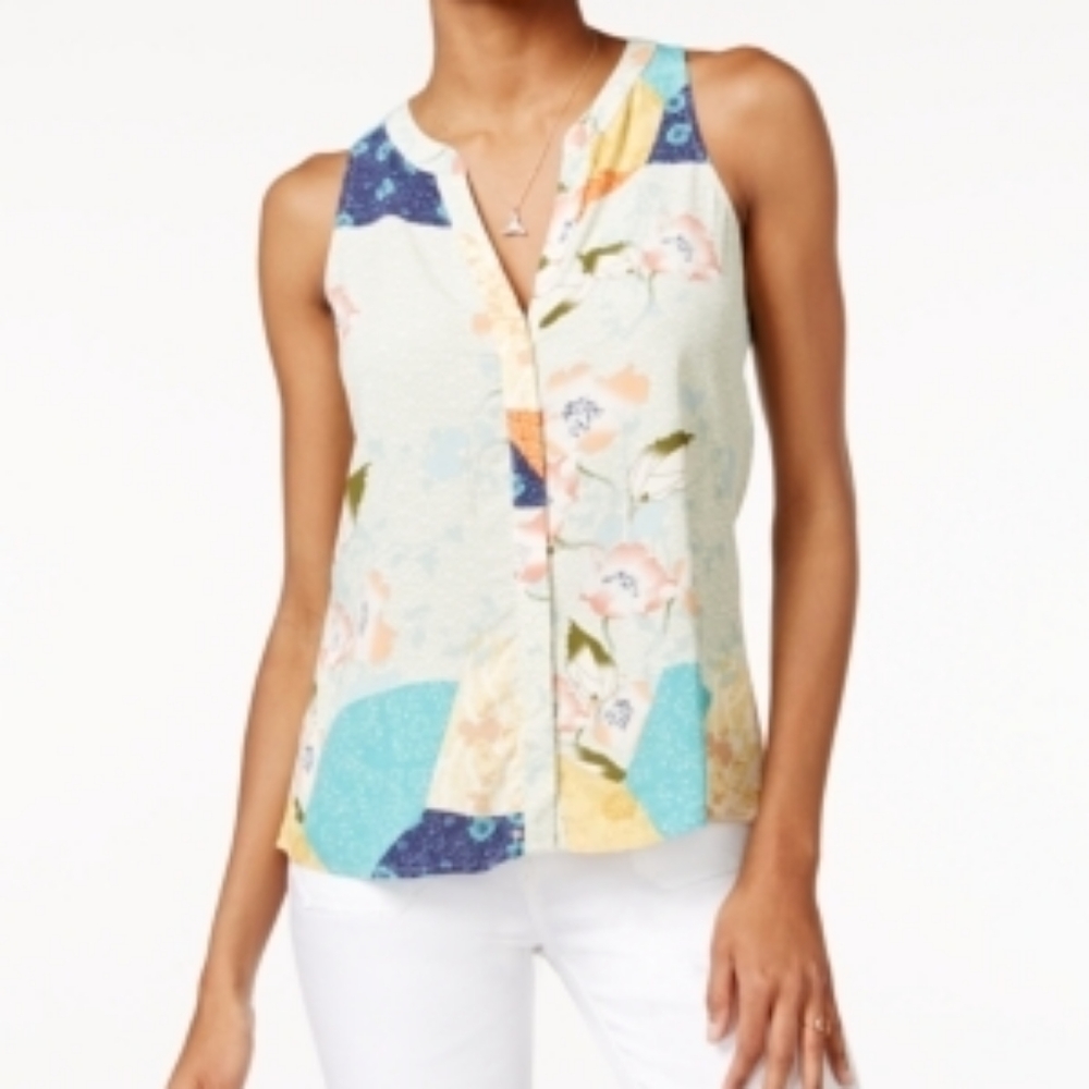 Sanctuary Patchwork Sleeveless Blouse - image 1